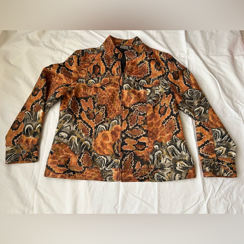 Chico's Vibrant Animal Print Jacket